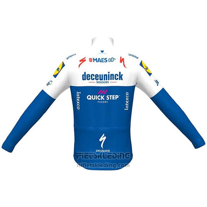 2020 Fietskleding Deceuninck Quick Step Blauw Wit Lange Mouwen en Koersbroek